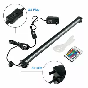 Underwater Air Bubble 21LED Light Fish Tank Aquarium RGB Submersible Lamp+Remote - Picture 1 of 9