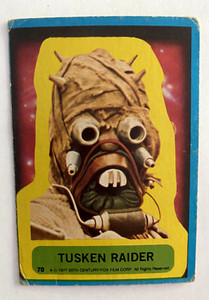 Aust Scanlens 1977 Star Wars Series One Trading Card # 70 TUSKEN RAIDER