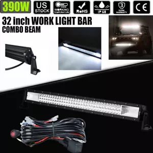 Barra de luz LED de 32 pulgadas vainas punto inundación combo todoterreno camión ATV SUV camioneta con cable - Imagen 1 de 14