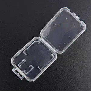 10pcsSd Card Case Transparent Standard SD SDHC Microsd Case Box Protector Holder - Picture 1 of 8