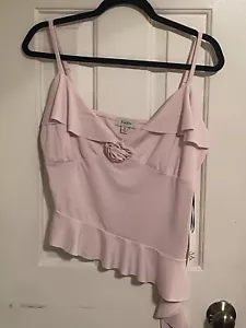 Women’s Faded Rose Adjustable Spaghetti Strap Top Blush Size L - Picture 1 of 3