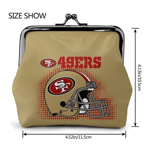 San Francisco 49ers Leather Coin Purse Change Purse Helmet Style Ladies Wallet Cover