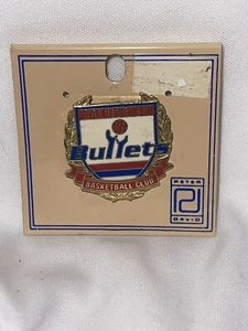 Vintage Peter David Washington Bullets Basketball Club NBA Hat Lapel Pin - Picture 1 of 3