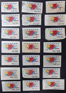 (ESP-105) SPANIEN 2001 Tourismus - Karte von Spanien 21 Briefmarken auf Papier selbstklebend - Bild 1 von 1