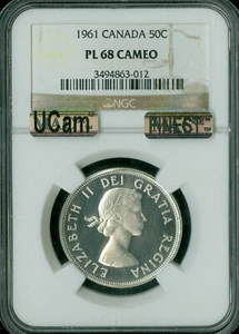 1961 CANADA 50 CENTS NGC PL68 CAM ULTRA CAM MAC FINEST GRADED SPOTLESS * - Picture 1 of 2