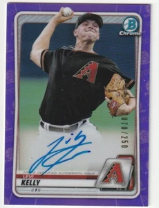 2020 Bowman Chrome Purple Levi Kelly Arizona Diamondbacks Autograph Auto Card - Picture 1 of 1