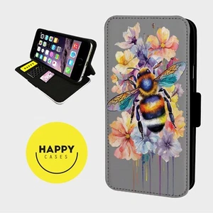 HONIGBIENE AQUARELL KUNST - Kunstleder Flip Handy Hülle Cover - iPhone/Samsung - Bild 1 von 5