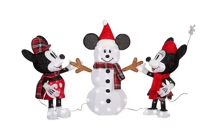 ✅ Décoration de cour souris Disney Mickey et Minnie 30,98 pouces avec lumières LED blanches - Photo 1 sur 4