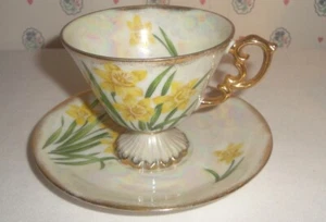 Vintage Norleans Lustre Narzisse Tasse und Untertasse  - Bild 1 von 5