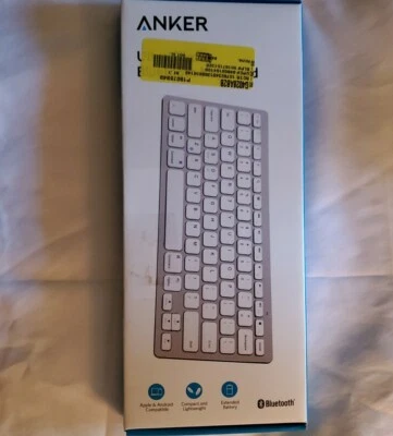 Anker Ultra Compact Slim Profile Wireless Bluetooth Keyboard, White Lightweight  - Image 1 of 3