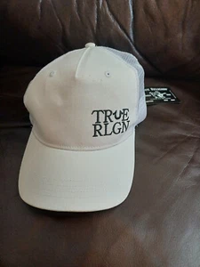 True Religion White Baseball Cap Hat Unisex Adult Adjustable UNUSED WITH TAG - Picture 1 of 11