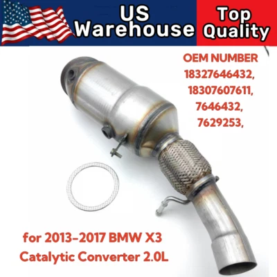 Convertidor catalítico para BMW X3 X4 2013-2017 2,0 L 7646432/7629253/183276432 Foto 1 de 4