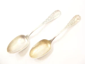 2 Antique Sterling Silver Spoons by W.B. Durgin Honeysuckle Pattern 6 " 40 Grams - Picture 1 of 11