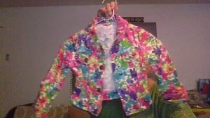 Vibrant Bright Floral Children's Place 1989 Toddler XS Size 4 Snap-Front Jacket - Picture 1 of 11