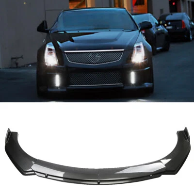 For Cadillac CTS CTS-V 2003-2019 Carbon Style  Front Bumper Lip Splitter Parts Foto 1 de 4