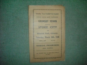 GRIMSBY TOWN V STOKE CITY (FLNC) 16-3-46 SCARCE FOUR PAGER - Picture 1 of 3