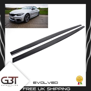 FOR BMW 4 SERIES F32 F33 F36 SIDE SKIRT EXTENSION BLADES M PERFORMANCE STYLE KIT - Picture 1 of 15