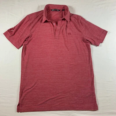 Polo de golf Travis Mathew para hombre pequeño rosa rojo suave manga corta rendimiento Foto 1 de 4