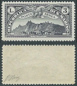 1931 SAN MARINO AIRMAIL VIEW 3 LIRE MNH ** - X21 - Picture 1 of 1