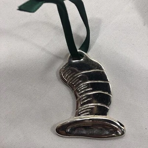 DR SUESS Cat In The Hat CHRISTMAS ORNAMENT Silver Plate Tall Magic Hat - Bild 1 von 5