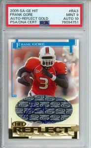2005 Sage Hit Gold #RA3 Frank Gore Autographs PSA 9 Gem 10 Auto Rookie Card /100 - Picture 1 of 2