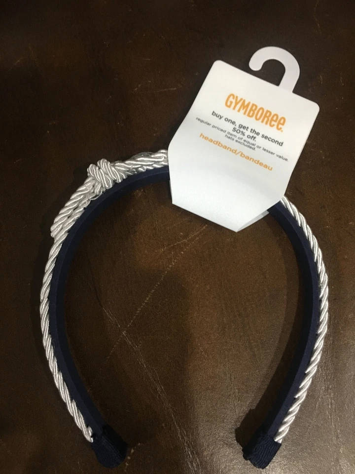 Nuevo Gymboree Náutico Azul Marino Cuerda Diadema Uniforme Diademas Foto 1 de 2