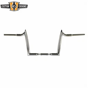 1-1/4"Fat 12" Rise Chrome Handlebar Fit For Harley Big Twin Sportster Road King - Foto 1 di 1