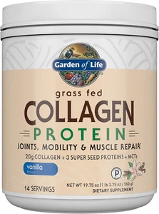 Garden of Life Grass Fed Collagen Protein Powder - Vanilla, 14 Servings, Collage - Picture 1 of 12