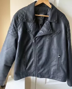 Express Kunstlederjacke Moto Herren XL Schwarz Motorrad Neu - Bild 1 von 7