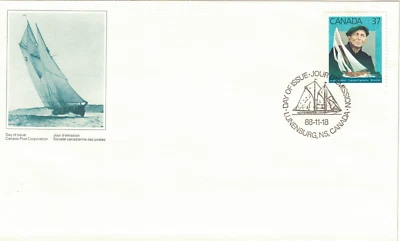 Canada Stamp #1228 - FDC U/A - Angus Walters (1988) 37¢ - Image 1 of 2