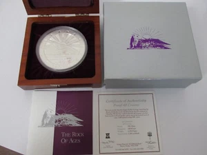 1994 Gibraltar .999 Silver 40 Crowns "Solid as a Rock" (40 Tr. Oz.) Pobjoy Mint - Picture 1 of 7