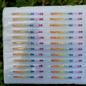 2.7mm 1 Line 100% Natural Rainbow Sapphire Fancy Color Sapphire 17pcs - Picture 1 of 3