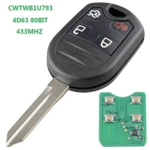 NEW FORD keyless entry remote fob transmitter + chip CWTWB1U793 SA +NEW KEY CASE - Foto 1 di 3