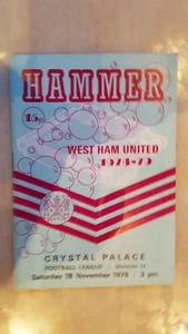 1978/79 WEST HAM UNITED v CRYSTAL PALACE - 18th November - Picture 1 of 2