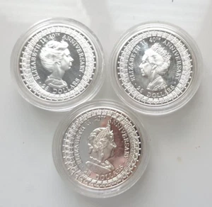 3 COINS OF 1992 AUSTRALIAN 40TH ANNIVERSARY $25 SILVER COIN - Picture 1 of 6