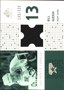 2002-03 SP Game Used Authentic Fabrics #AFGU Bill Guerin /225