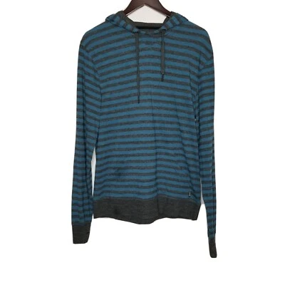 Sudadera con capucha a rayas azul/gris Empire talla mediana Foto 1 de 4