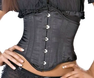 Steel Boned Corset Waspie Waist Trainer Cincher Shaper - Picture 1 of 7