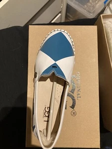 UGG Blue White espadrilles Size 36 - Picture 1 of 4