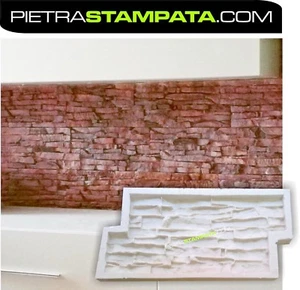 STAMPO per GESSO CEMENTO FINTA PIETRA RIVESTIMENTO MATTONE VENEER STONE MOLD - Imagen 1 de 6