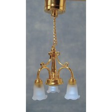 LAMPARA DE TECHO 3 TULIPAS (Led) PILA DE BOTON (INCLUDIDA)