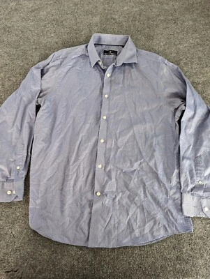 Camisa de vestir Hart Schaffner Marx para hombre azul con botones manga larga talla L  Foto 1 de 4