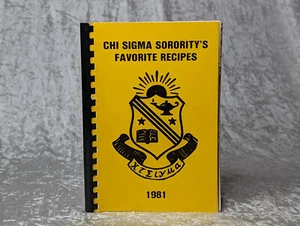 CHI Sigma Sroritys Cookbook Wichita Kansas 1981 Favorite Recipes Grannycore - Imagen 1 de 9