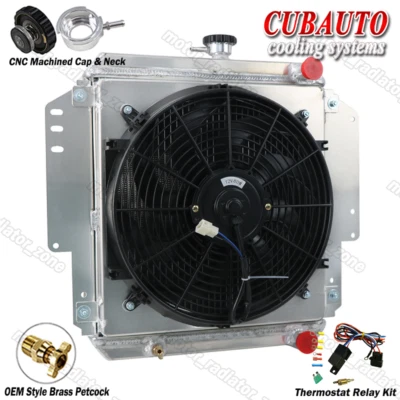 Aluminum Radiator&Shroud Fan For 1981-96 Suzuki Sierra Jimny Hardtop SJ410 SJ413 Foto 1 de 4