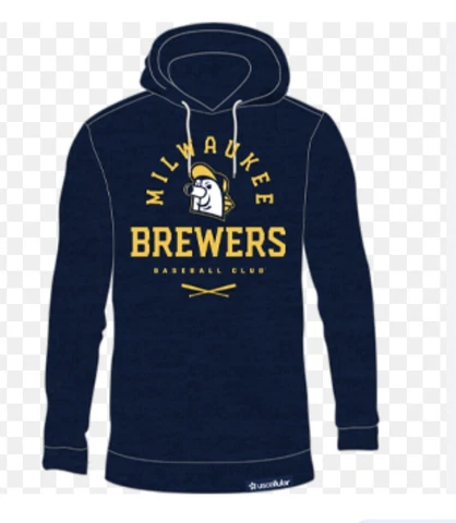 2023 MILWAUKEE BREWERS "BARRELMAN" LONG SLEEVE HOODIE SHIRT SGA ~ SIZE MEDIUM Cover