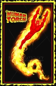 Human Torch Original 11 x 17 Poster - Picture 1 of 1