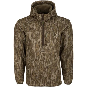 DRAKE Men's Midweight Endurance 1/4 Zip Soft-Shell Jacket with Kangaroo Pouch - Picture 1 of 9