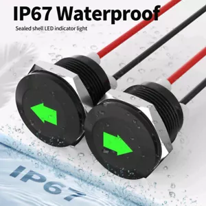 12mm Green LED Indicator Light Car Boat Dash Dashboard Panel Warning Pilot Lamp - Picture 1 of 11