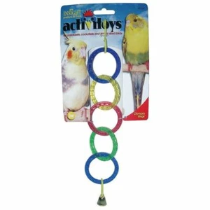 JW PET - ActiviToy Olympia Rings Bird Toys - 9" Length Parrot Budgie Pet Cage