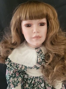 RARE "PRAIRIE FLOWER MOTHER" Porcelain 26" Doll By Alice Wolleydt. EUC/BOX/LTD. - Picture 1 of 20